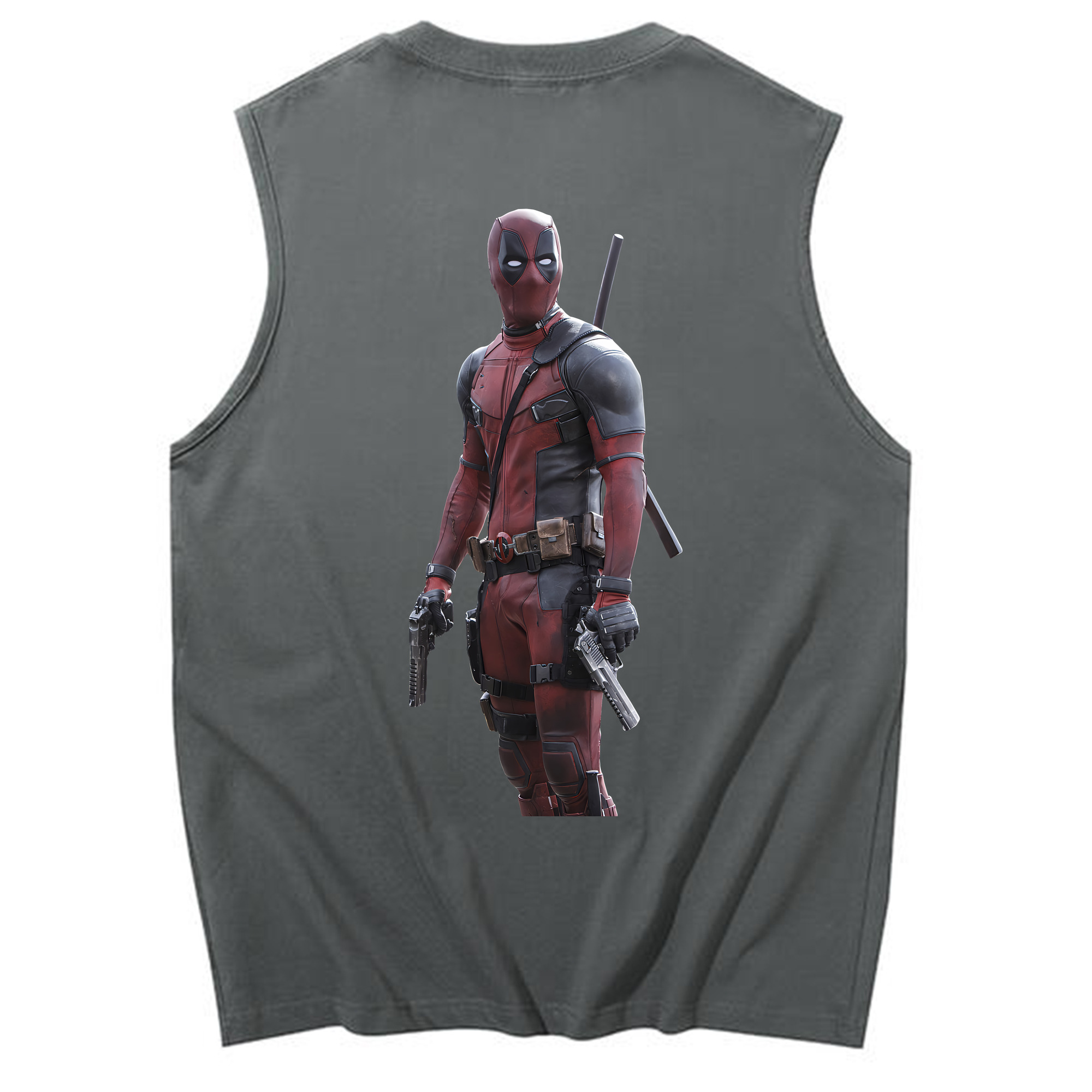 （画像用） Deadpool デッドプール コットン100％タンクトップ（背面プリント）